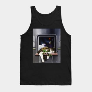 Spaceship Cat Tank Top